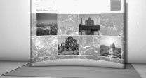 Amerikanisches Bankhaus Messedisplay/RollUp/Tragetasche