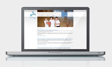 Business for Sports Webseite